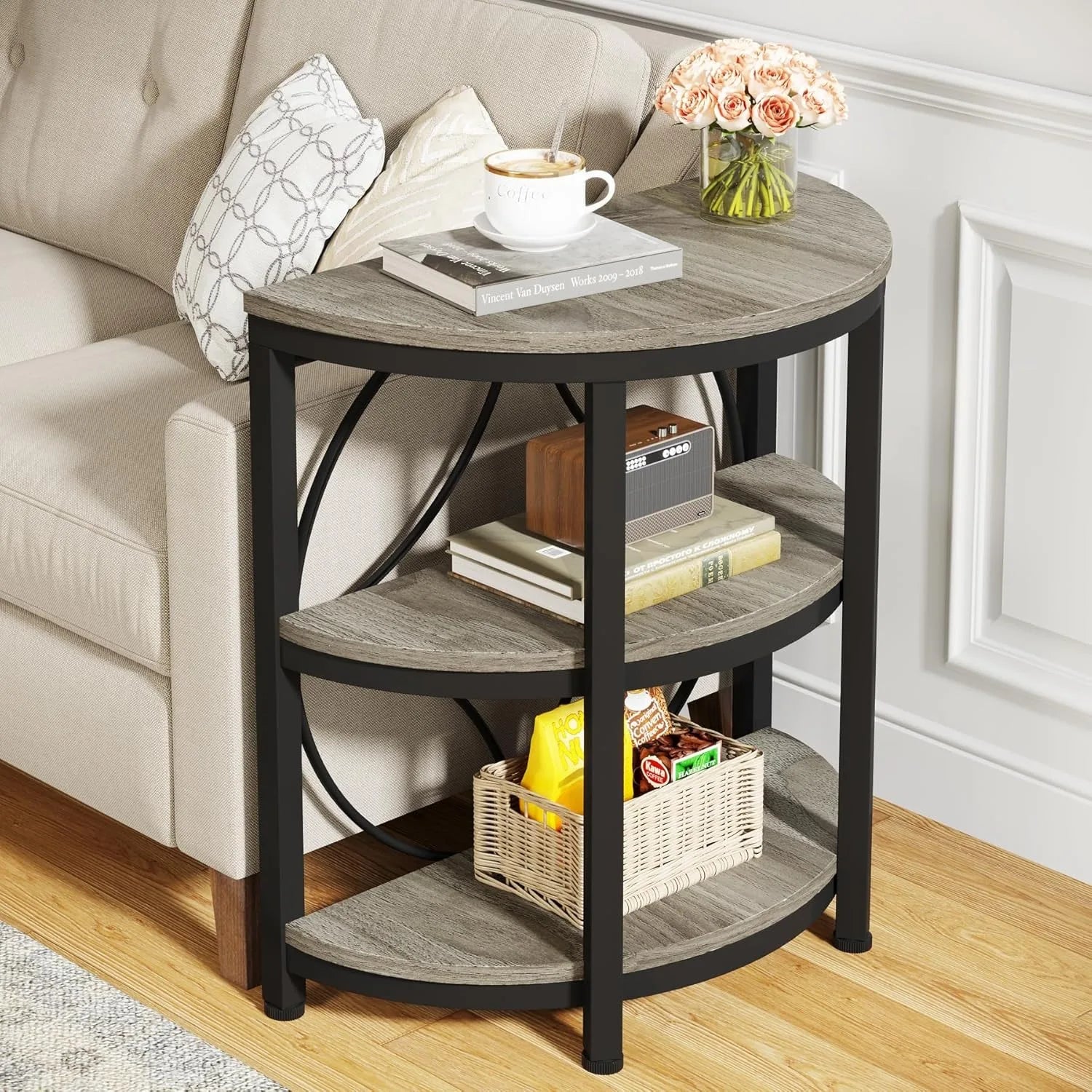 Jalen Half Moon End Table