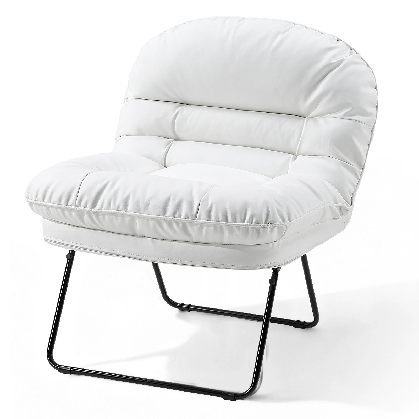 Sorel Foldable Faux Leather Lounge Chair