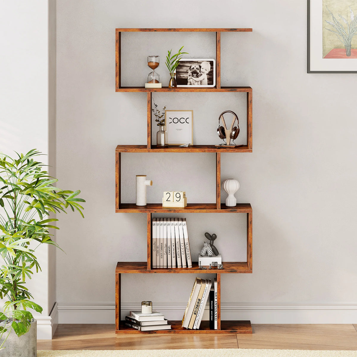 Zephyrnote Geometric Bookcase