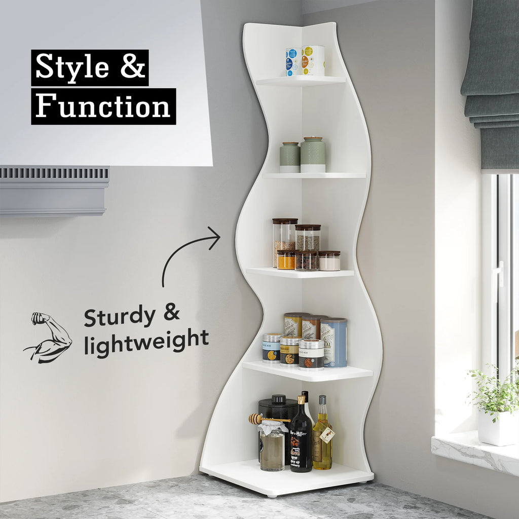 Sorella Sculptural Corner Shelf