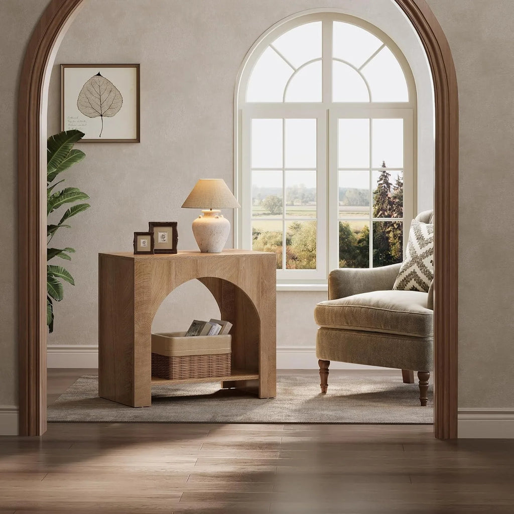 Erin Arch Wooden End Table