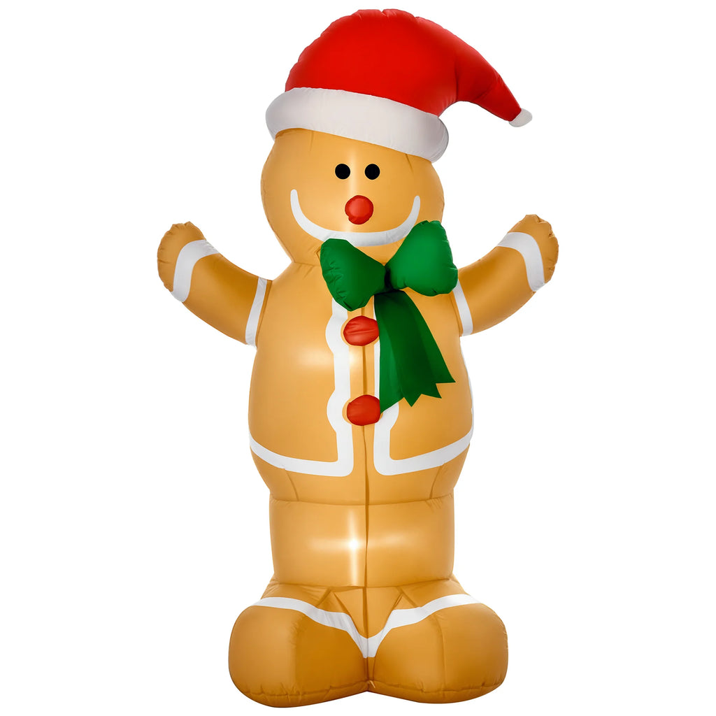 Northglow Gingerbread Man Inflatable – 6 ft