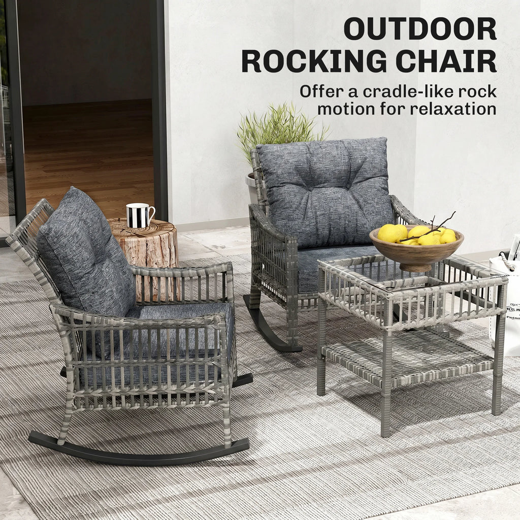 Grayhaven Three-Piece Rocking Bistro Set