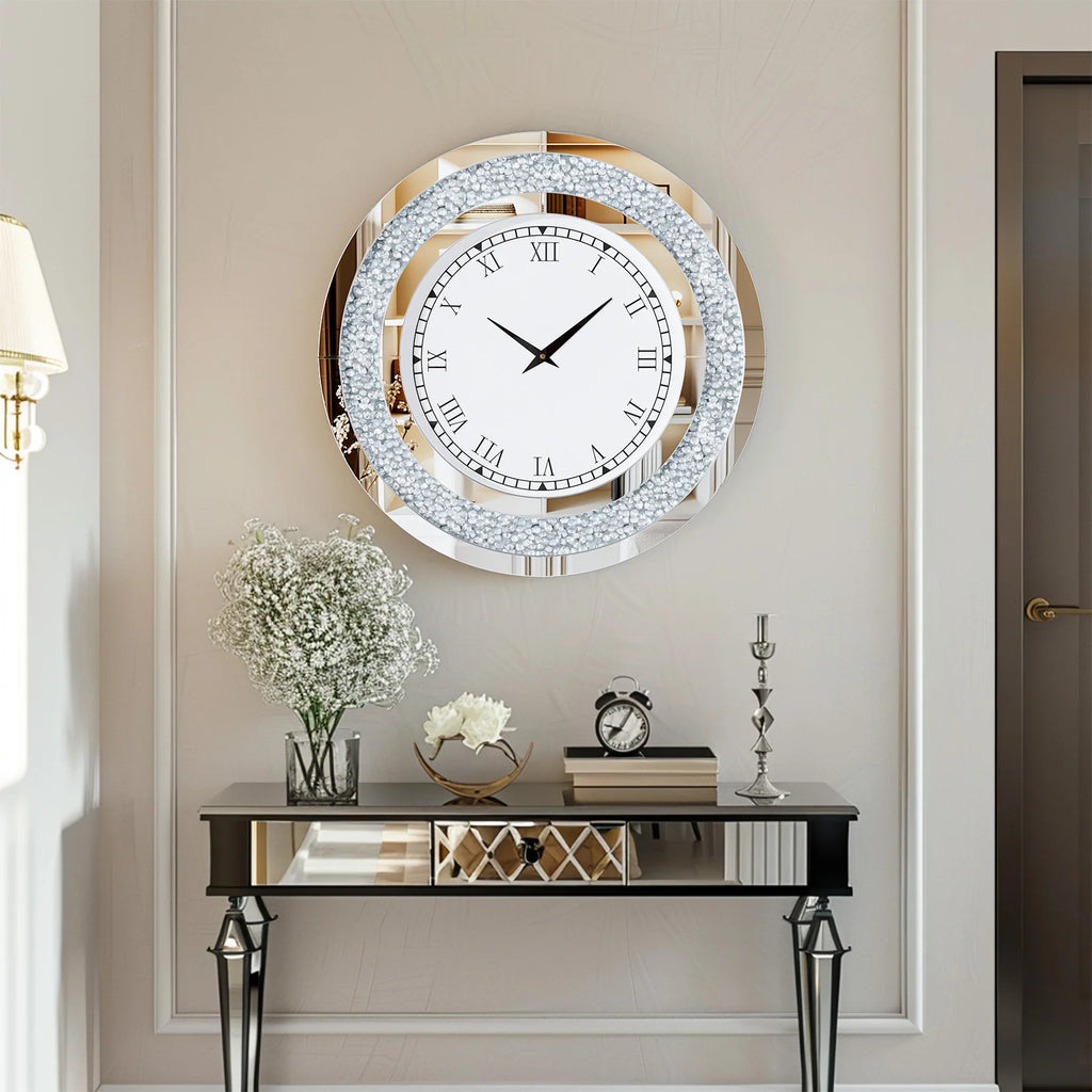 Orlena Crushed Diamond Wall Clock