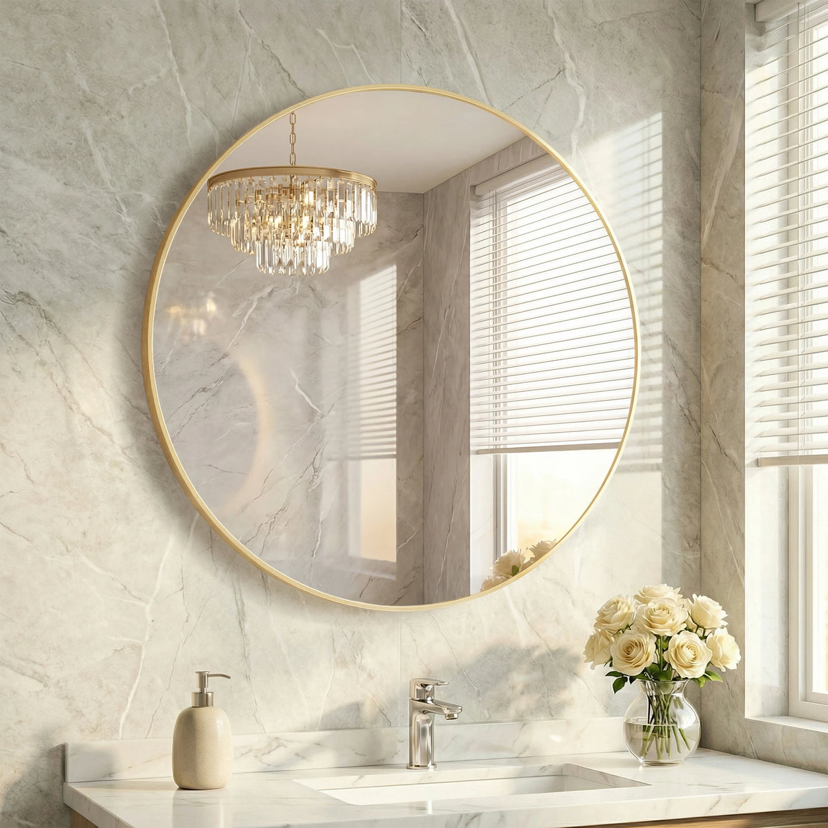 Petallark Round Wall Mirror