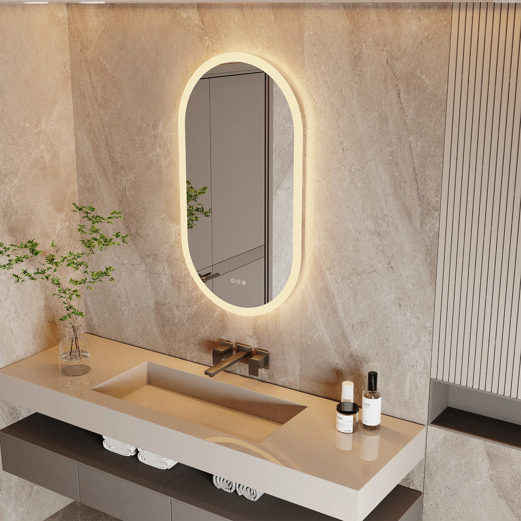 Calista LED Oval Bathroom Mirror