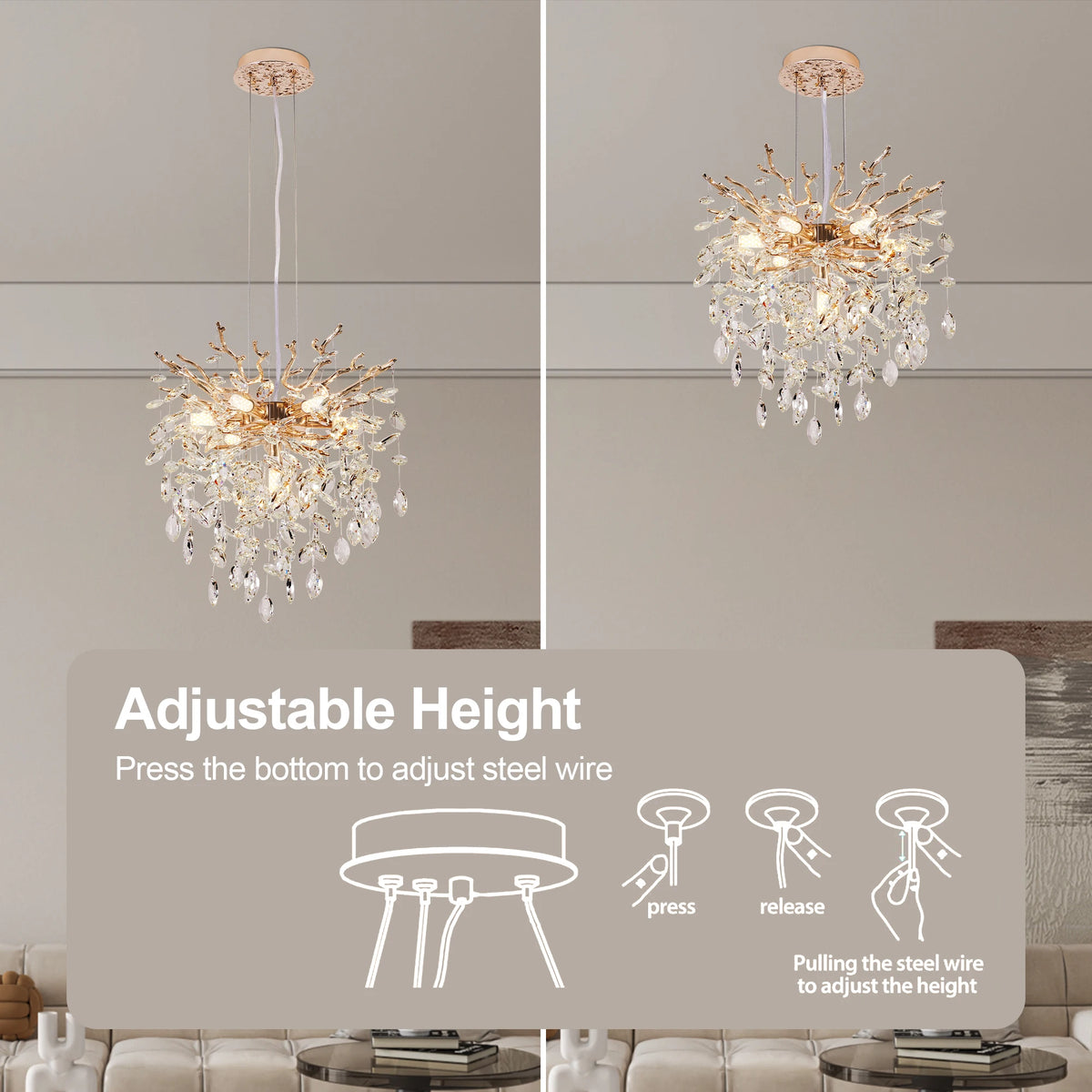 Ardenwick Crystal Branch Chandelier