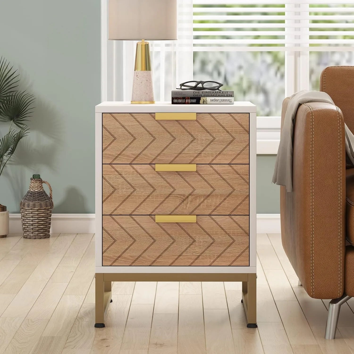Clyde Chevron Nightstand