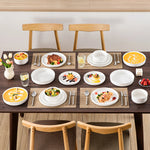 Load image into Gallery viewer, MALACASA Luna Series Ceramic Dinnerware Set - White or Black Rim
