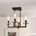 Avelin 4-Light Black Foyer Pendant