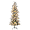 Winterglow snow-flocked pre-lit Christmas tree with warm yellow clear lights