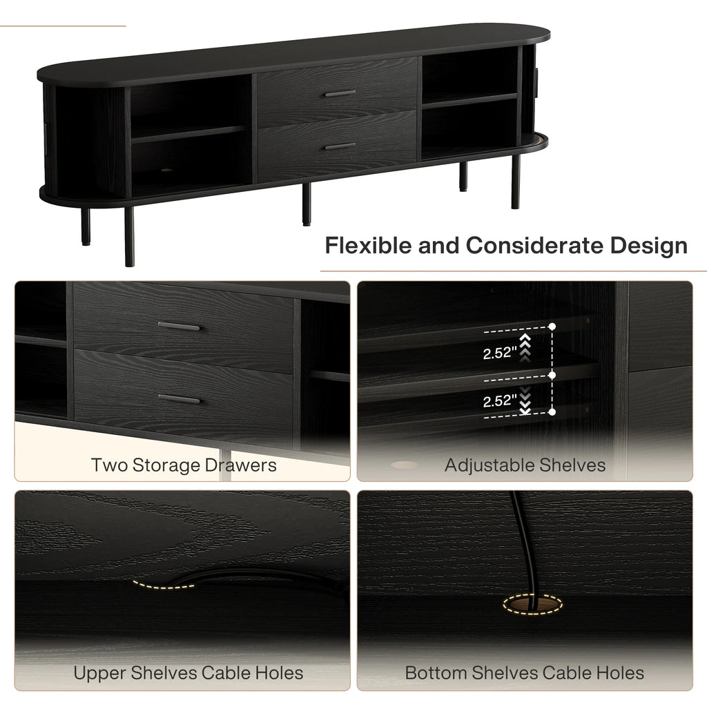 Glimmerloom Fluted TV Stand