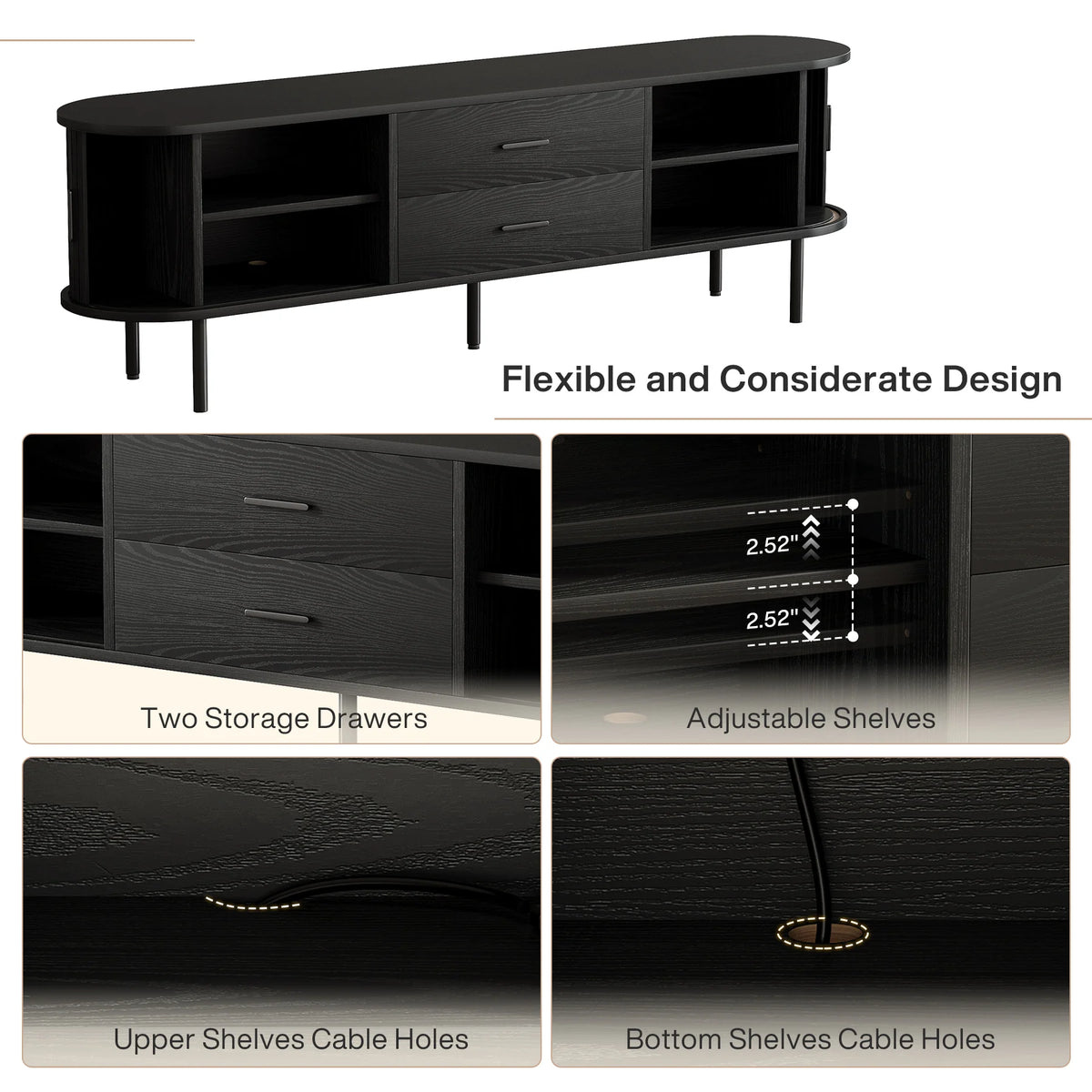 Glimmerloom Fluted TV Stand
