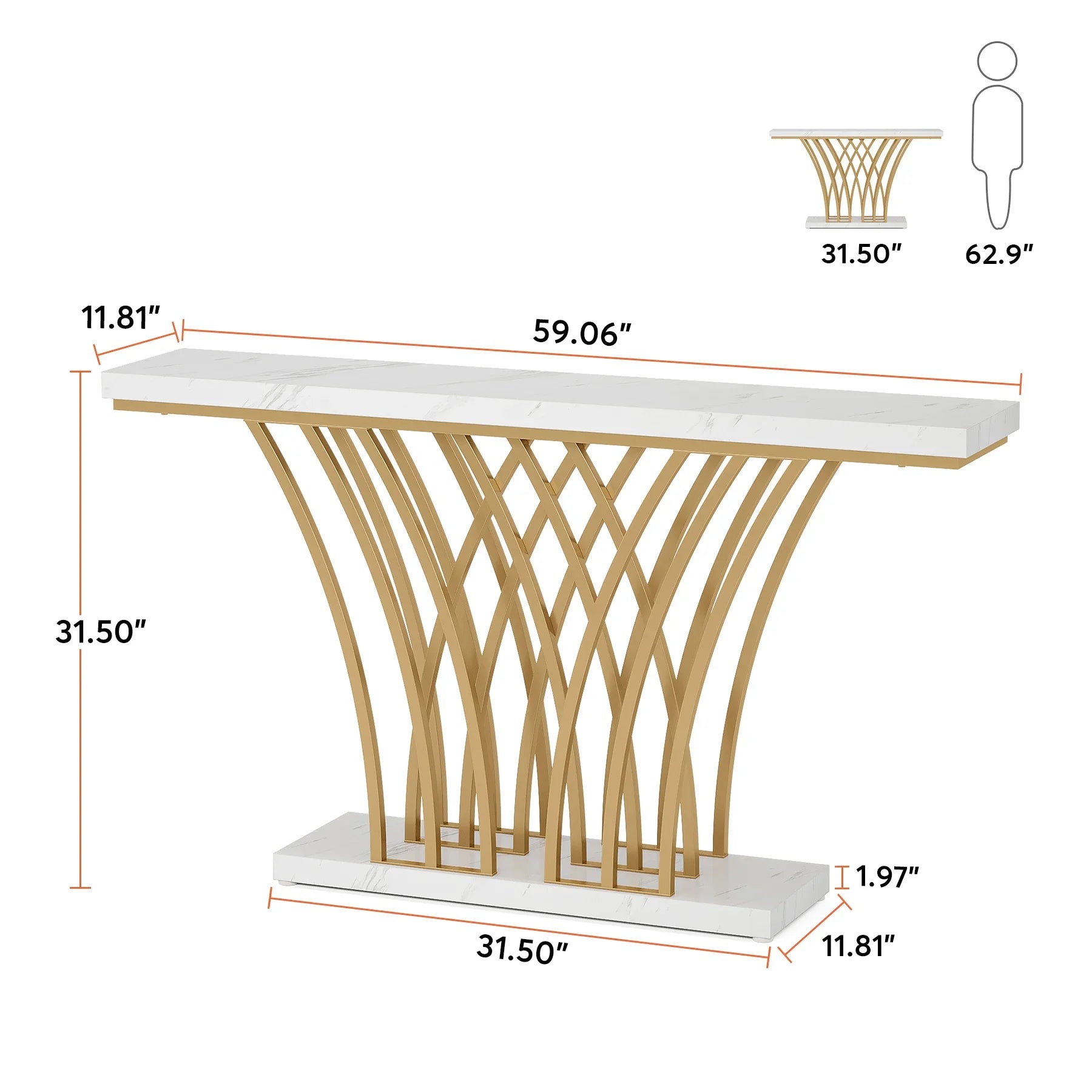 Nefertari Sculptural Console Table