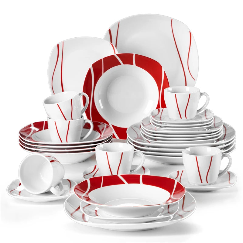 MALACASA Felisa 30-Piece Dinnerware Set