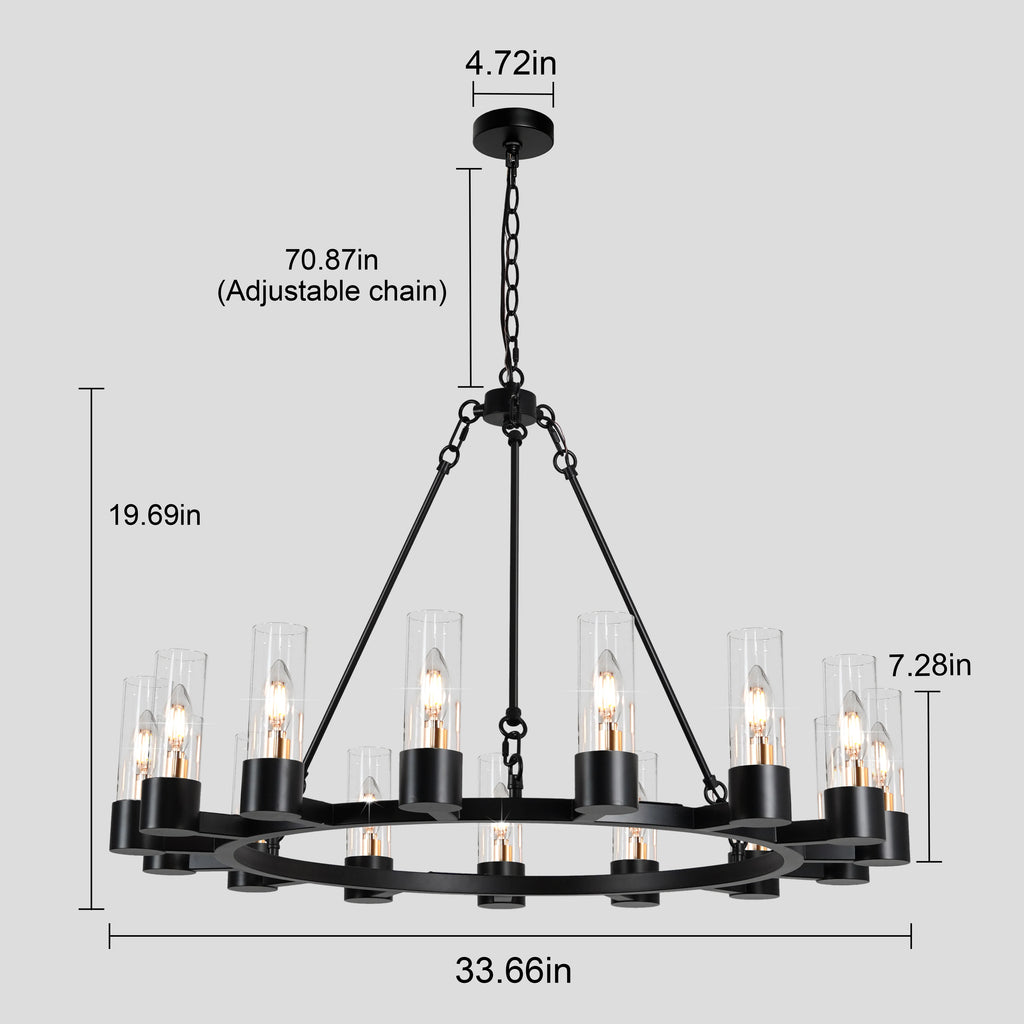 Thornleigh Wagon Wheel Chandelier