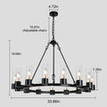 Thornleigh Wagon Wheel Chandelier