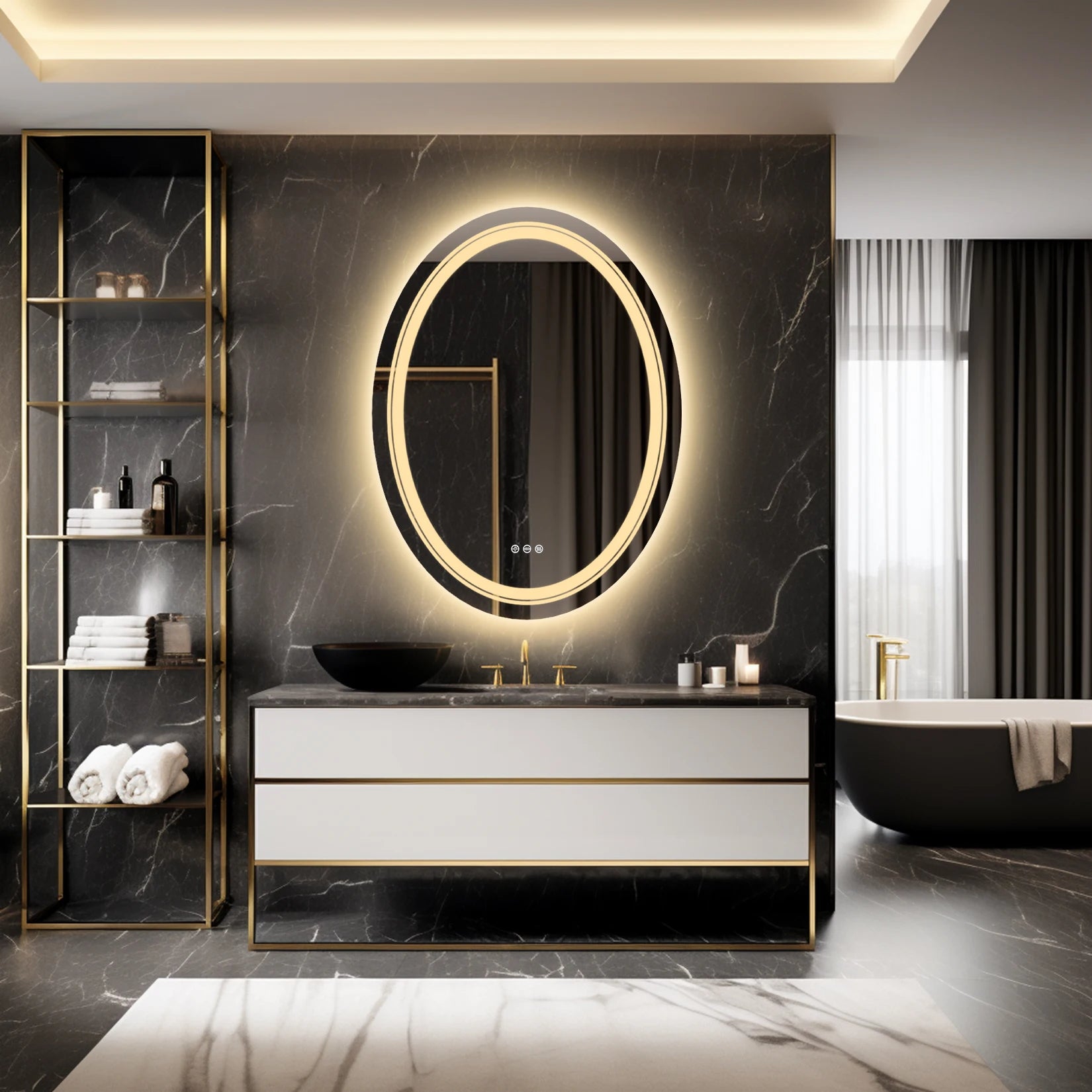 Arlo Oval LED Bathroom Mirror