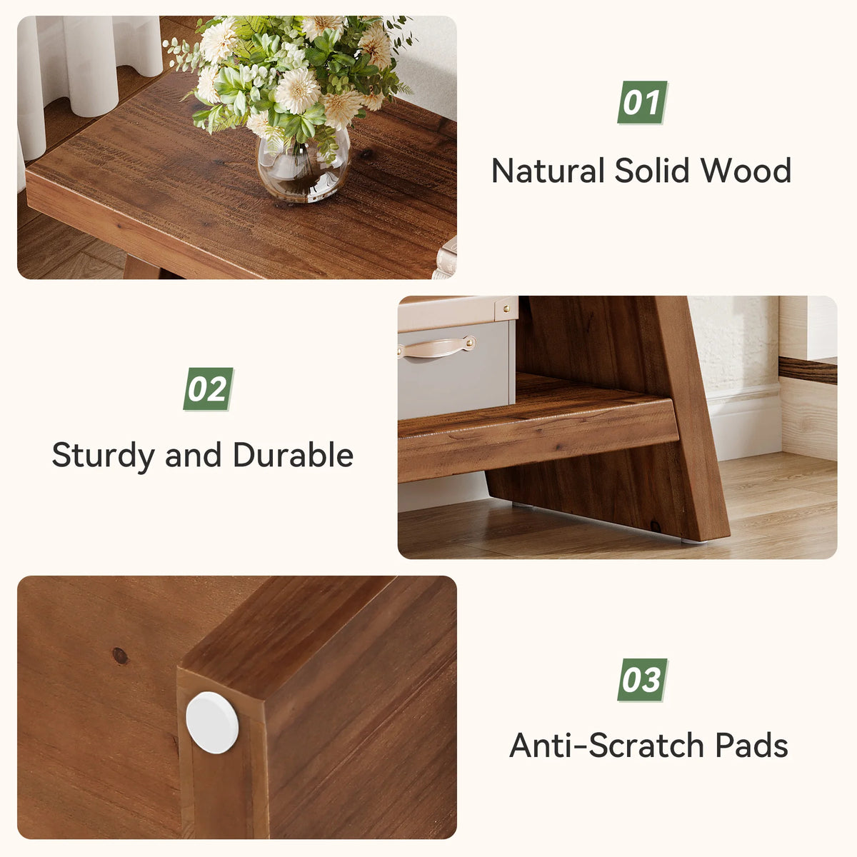 Novasong Wood Storage Bench