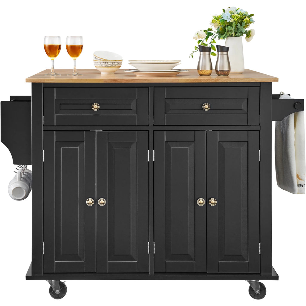 Feathercharm Rolling Kitchen Island