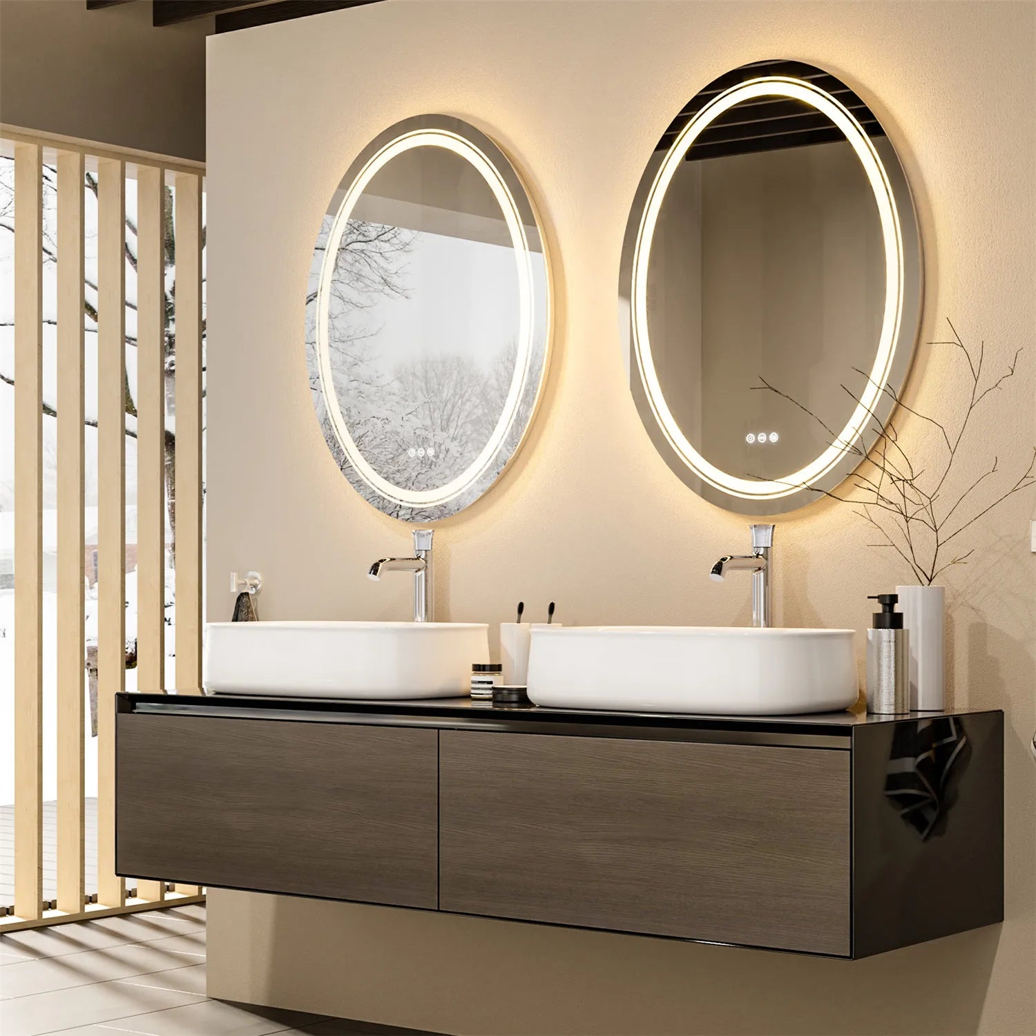 August Oval LED Bathroom Mirror