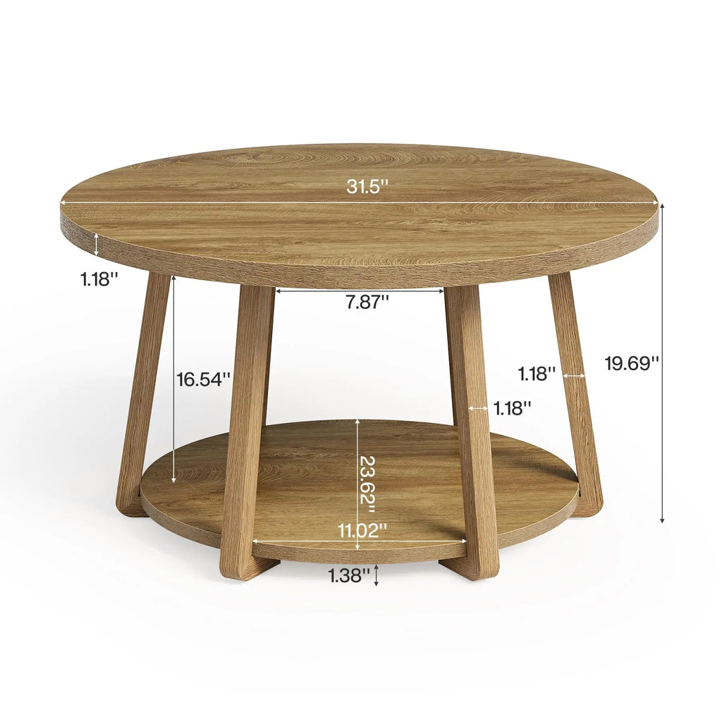 Chorusarc 2-Tier Round Coffee Table