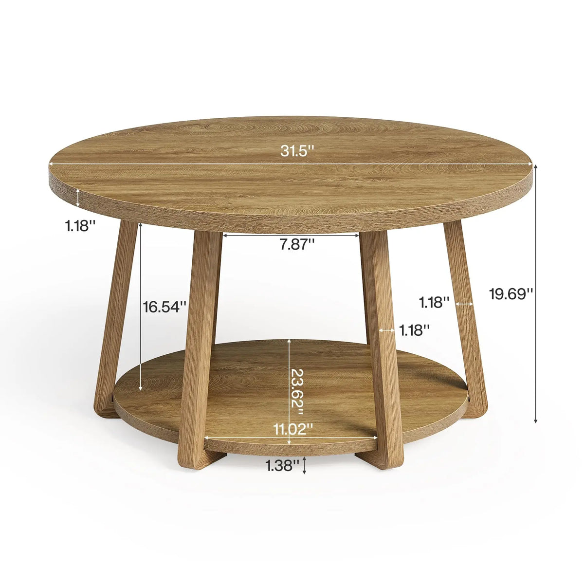 Chorusarc 2-Tier Round Coffee Table