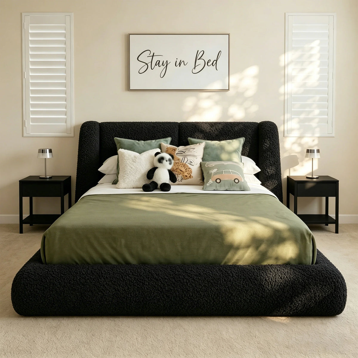 Mirehaven Bouclé Cloud Platform Bed
