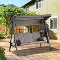 Arcshade Three-Seat Canopy Swing - Brown