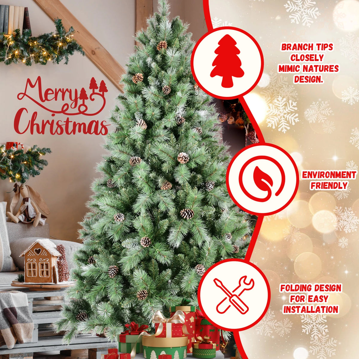Everfrost Pinecone Christmas Tree