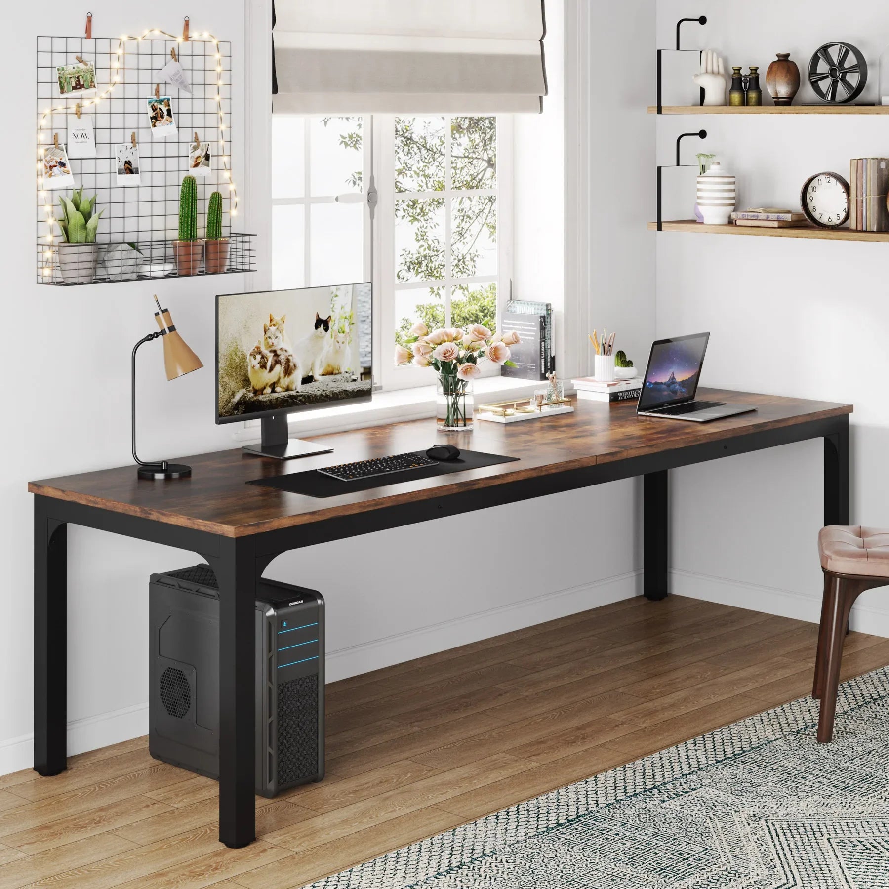 Temba Two-Person Workstation Desk