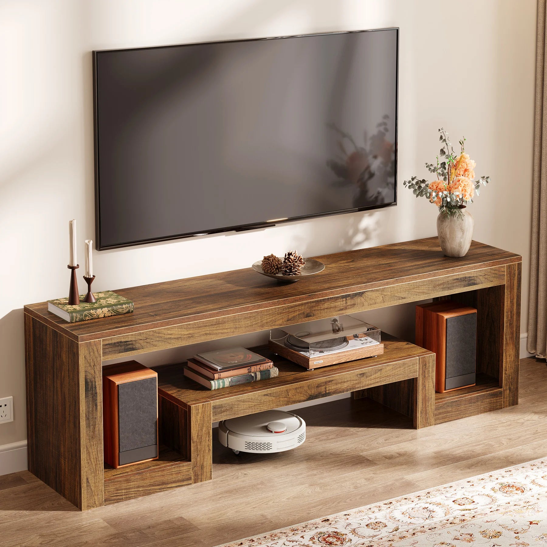 Makena Open Shelf Media Console