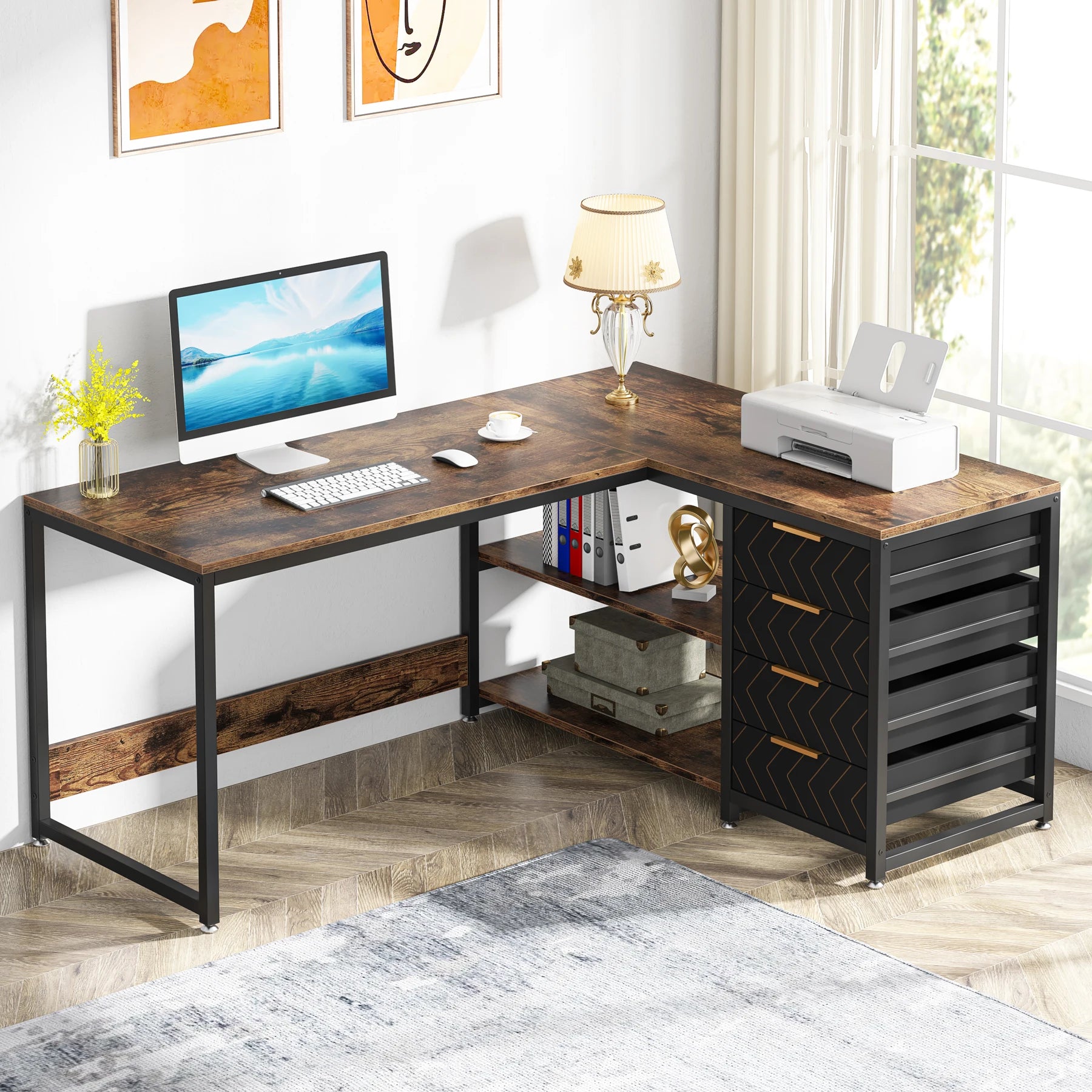 Nahla Reversible L-Shaped Desk