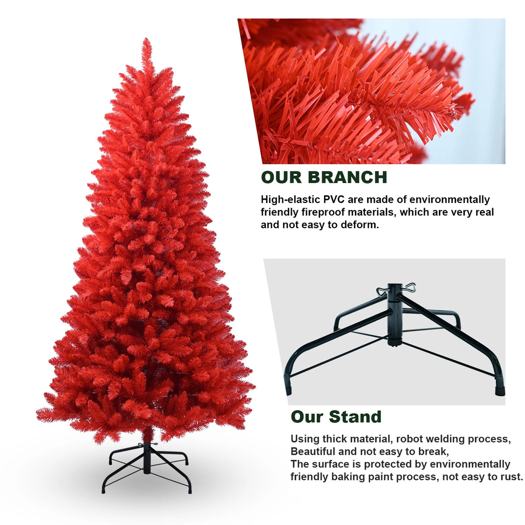 Everfrost Crimson Christmas Tree