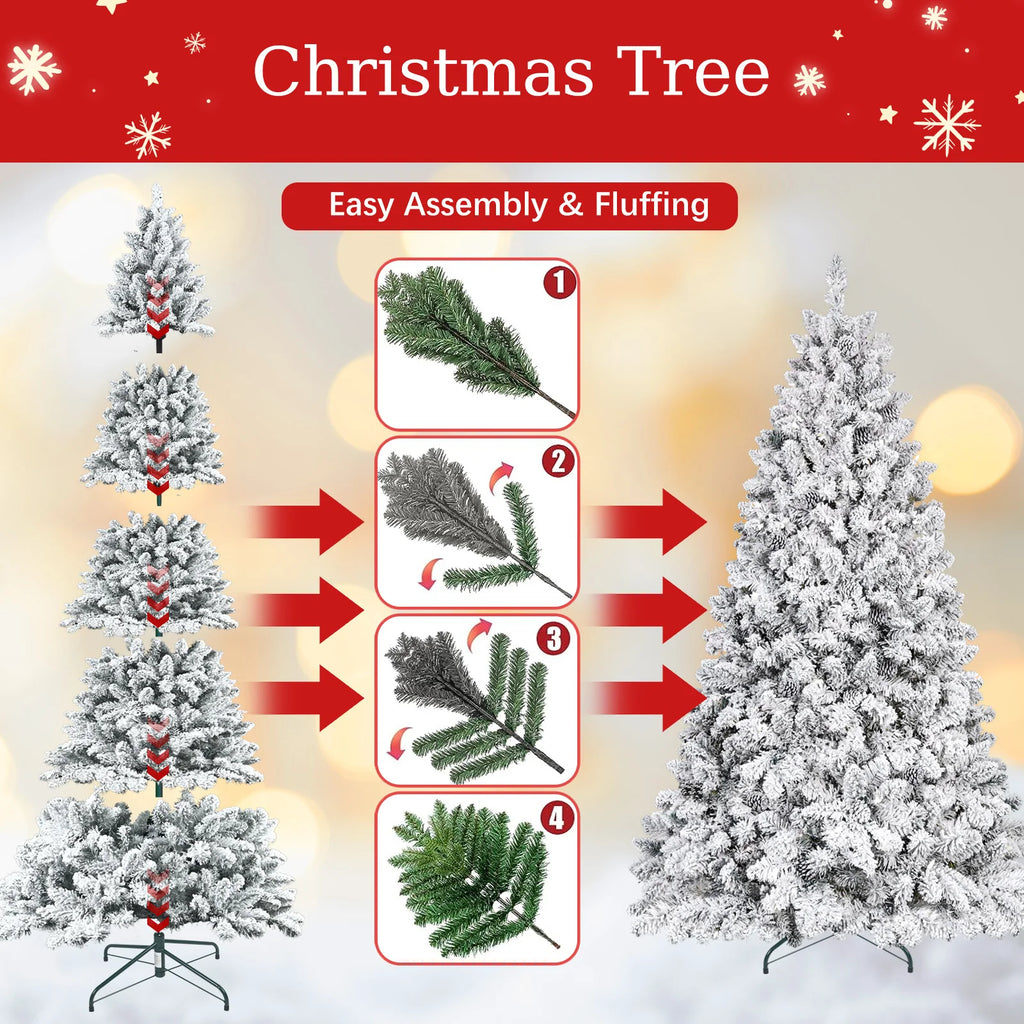 Everfrost Snowy Pinecone Christmas Tree