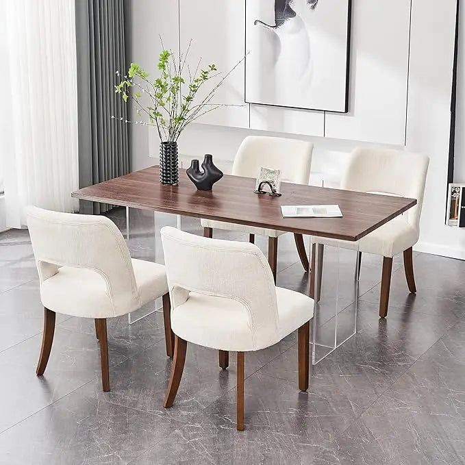 Haven Wingback Upholstered Dining Chairs – Set of 4