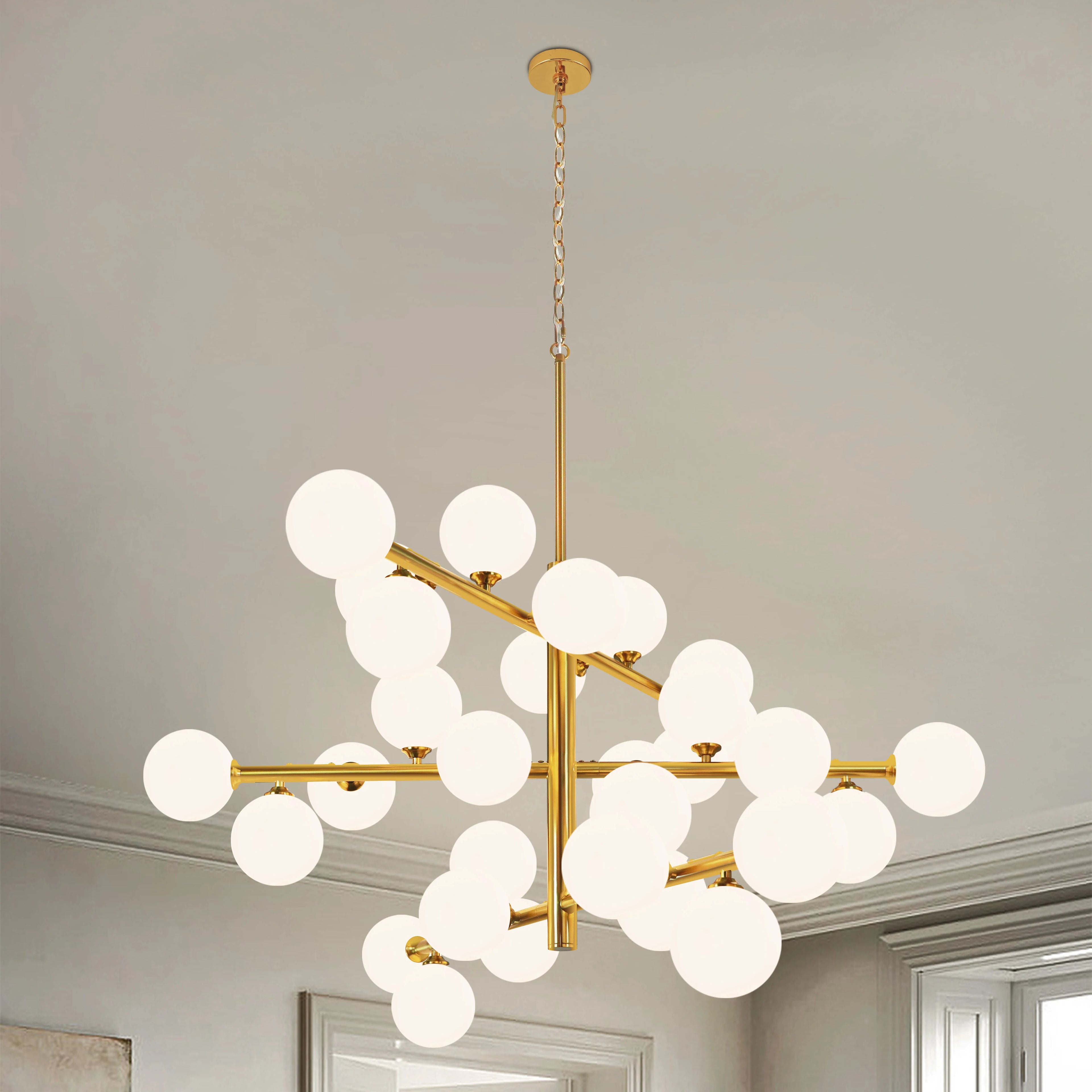 Orbelume Glass Globe Branch Chandelier
