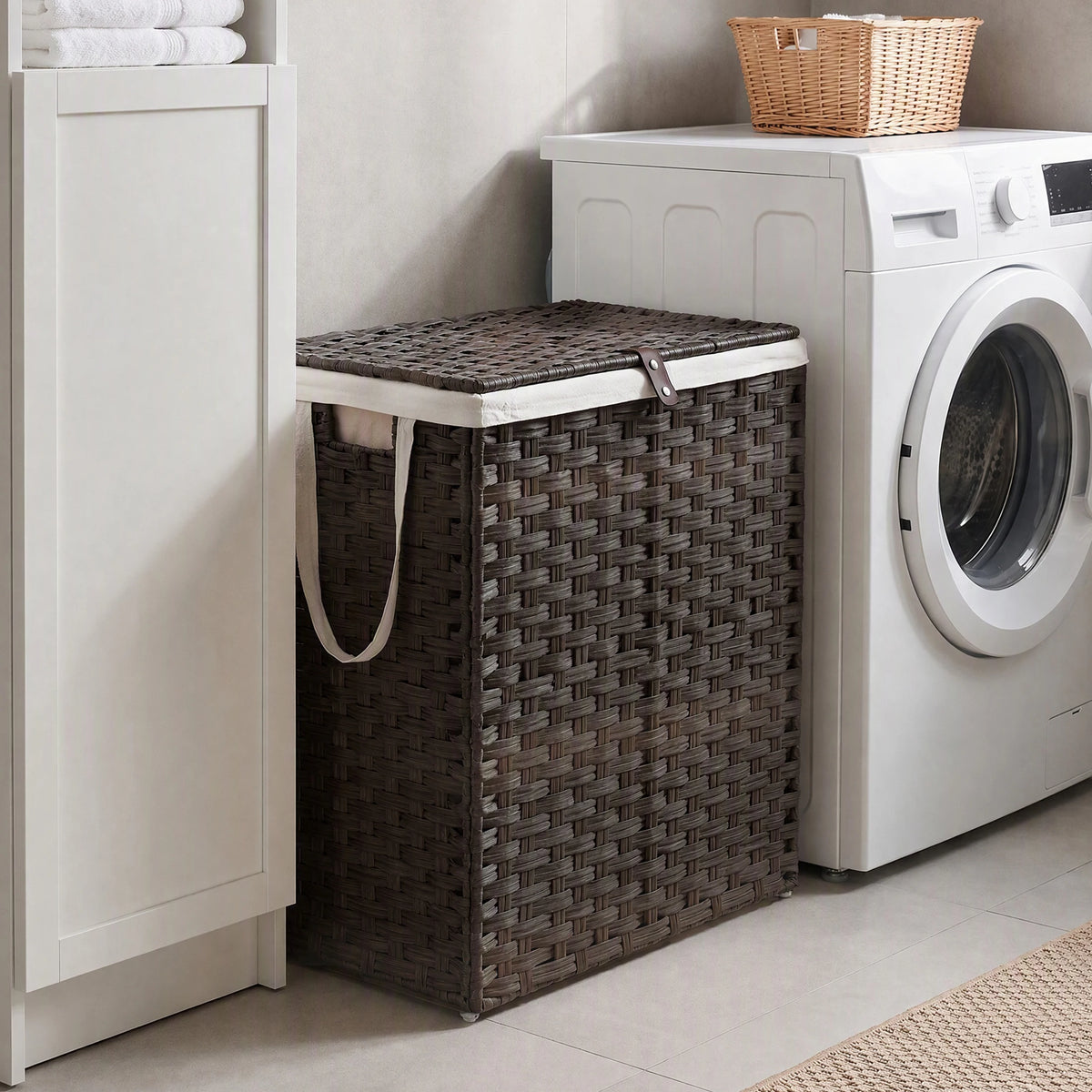 Loomhaven Lidded Woven Laundry Hamper – 110 L