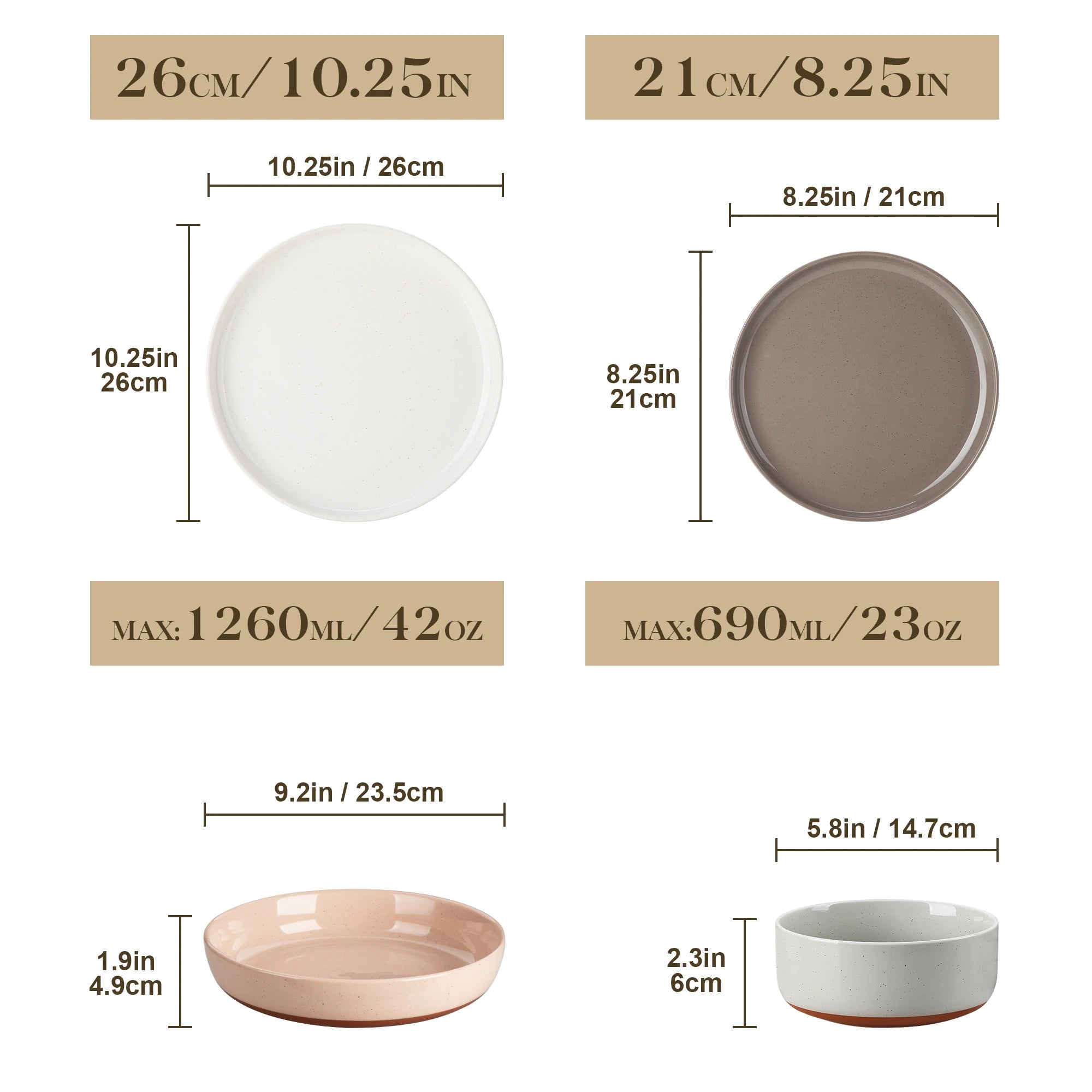 MALACASA Tara Multicolor Stoneware Dinnerware Set – 16/32 Pieces