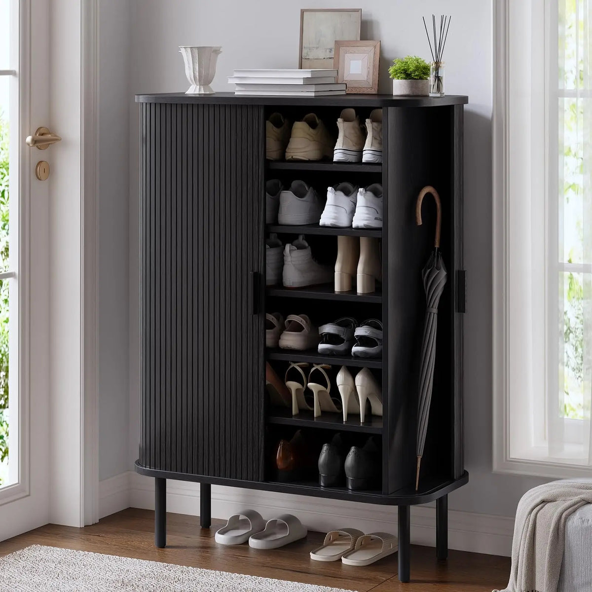 Echoline Fluted 6-Tier Shoe Cabinet
