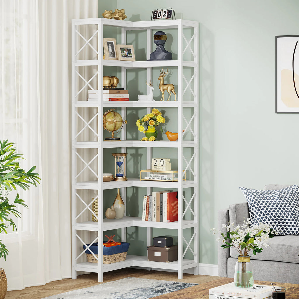 Kito 7-Tier Corner Bookcase