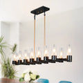 Caspian Black Linear Island Pendant