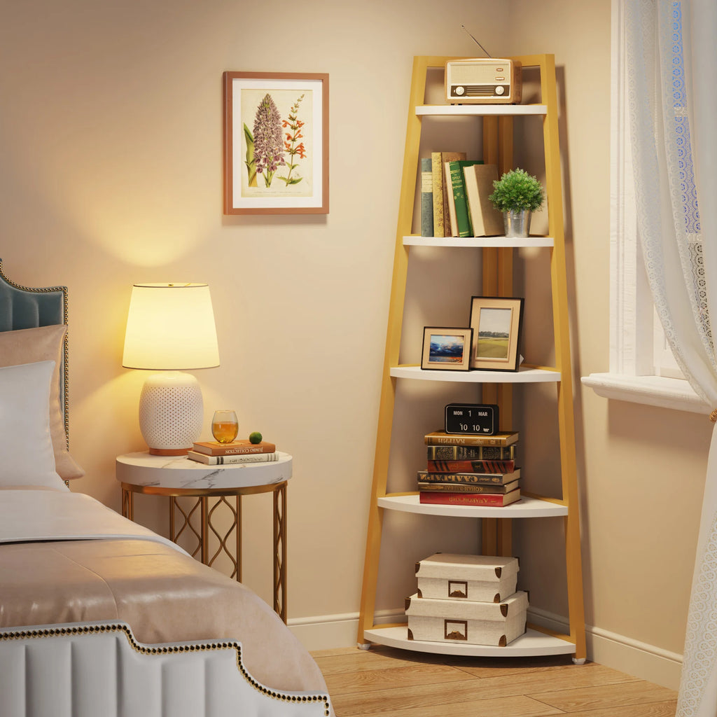 Bastien Five-Tier Corner Ladder Shelf