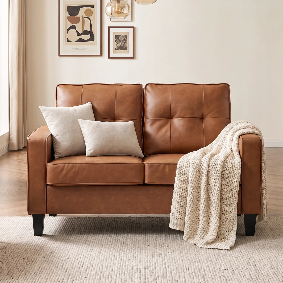 Hearthmere Faux Leather Loveseat