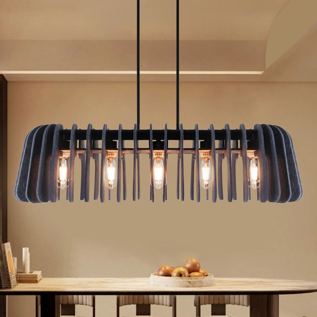 Aureline Modern Island Pendant – Black