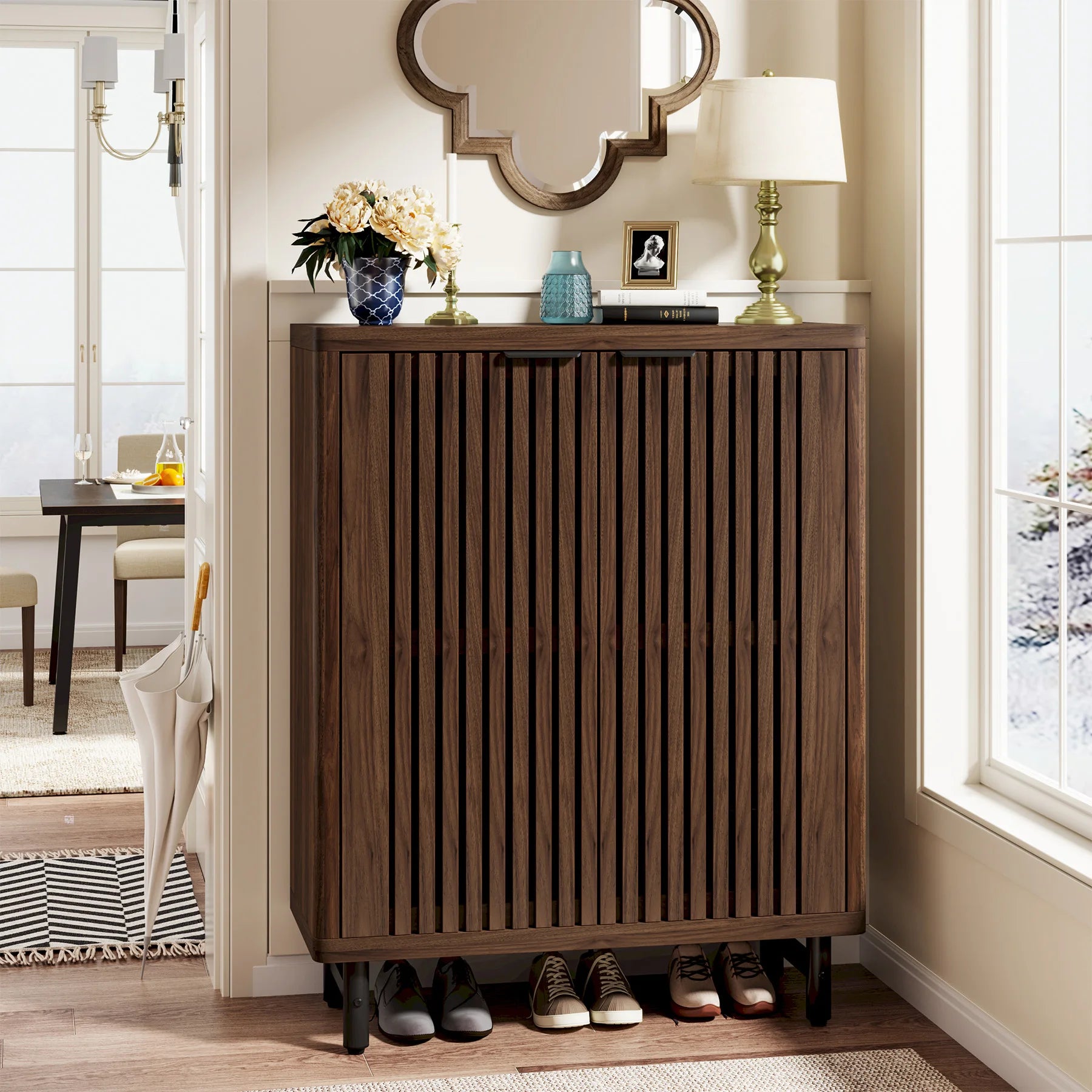 Adisa Louvered Shoe Cabinet