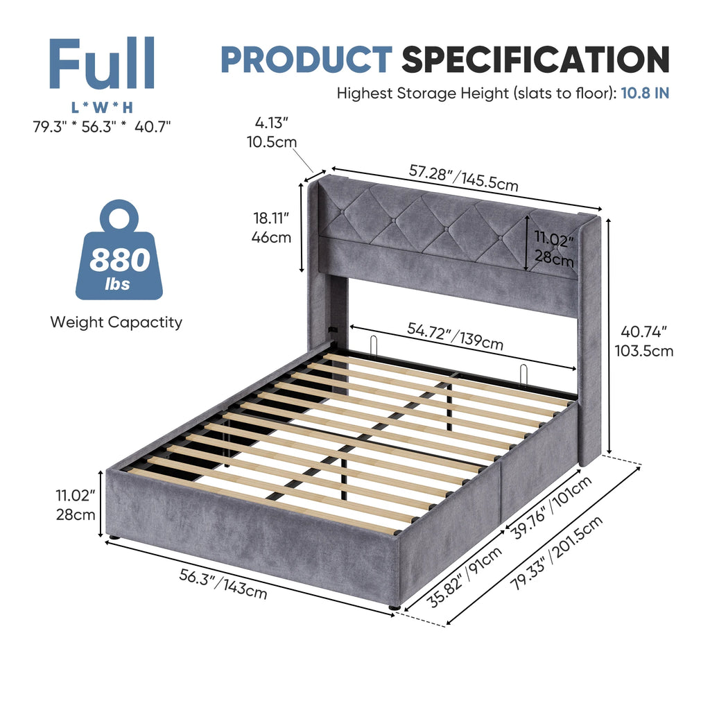 Mirelle Lift-Up Storage Bed
