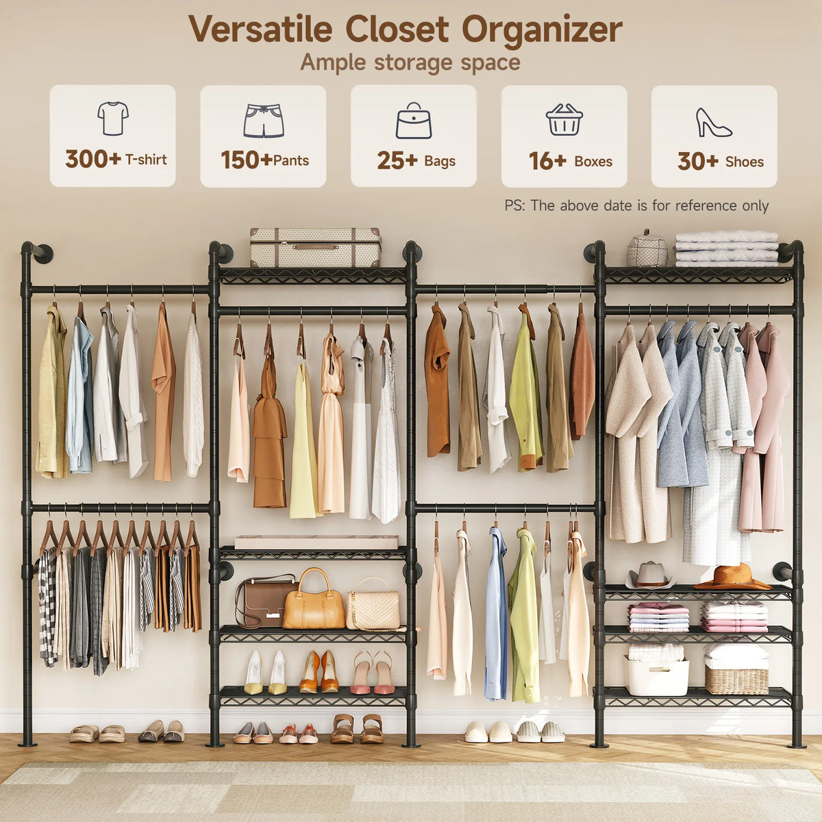 Amberecho Expandable Wall-Mounted Closet System