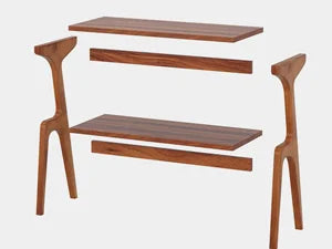Solid Wood Two-Tier End Table