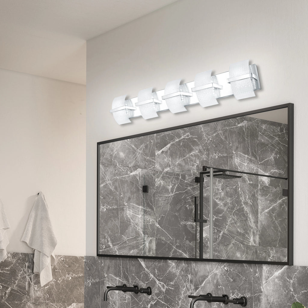 Lunaris Block LED Vanity Light – White